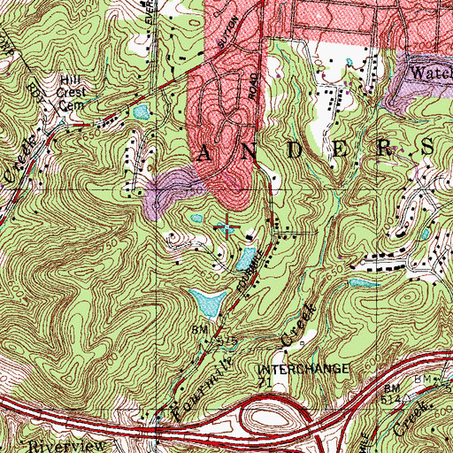 Topographic Map of Fourmile Lake, OH