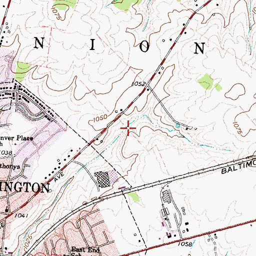 Topographic Map of Clinton County Tributary Number One Dam, OH