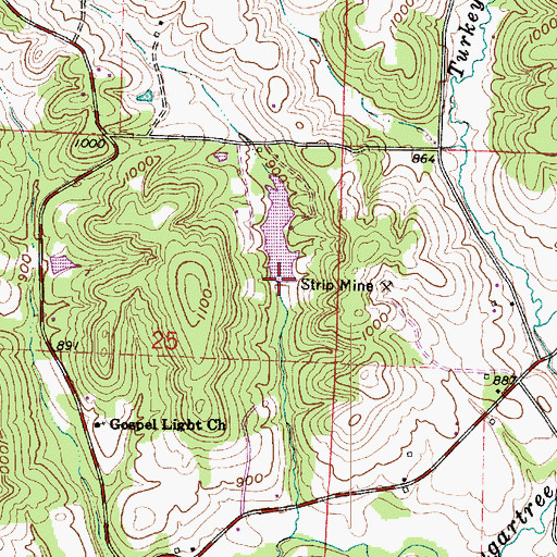 Topographic Map of Hickory Hollow Lake Dam, OH