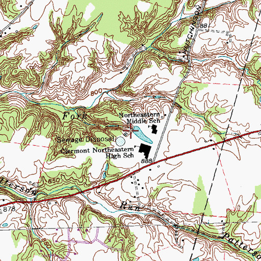 Topographic Map of Clermont NE Schools Lake Dam, OH
