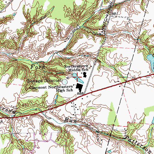 Topographic Map of Clermont NE School Lake, OH