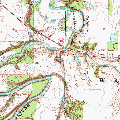Topographic Map of Ockenga Pond, OH