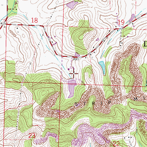 Topographic Map of Lahmers Lake Dam, OH