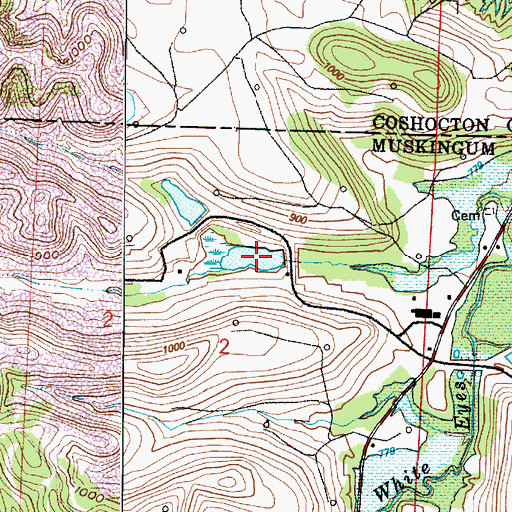 Topographic Map of Peabody Coal Company Pond 0115-011, OH
