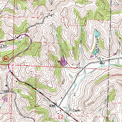 Topographic Map of Schafer Lake Dam, OH