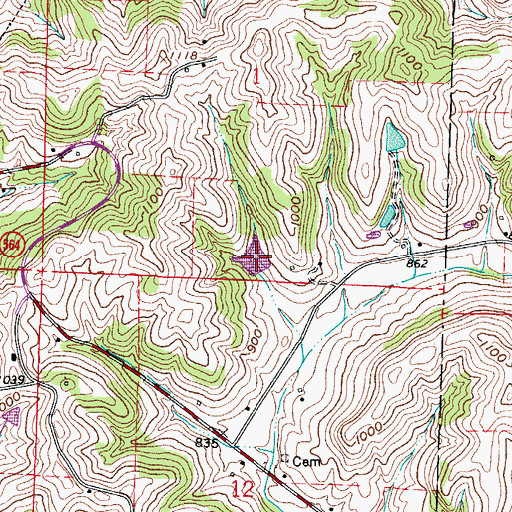 Topographic Map of Schafer Lake, OH