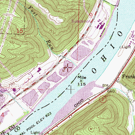 Topographic Map of Quarto Mine Number Four Dam Number Two, OH