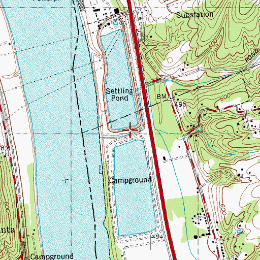 Topographic Map of Cincinnati Gas and Electric Lake Dam, OH