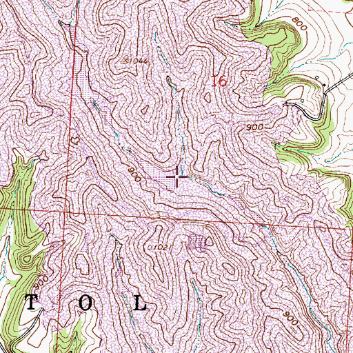 Topographic Map of Ohio Power Company Pond Mb-144 Dam, OH