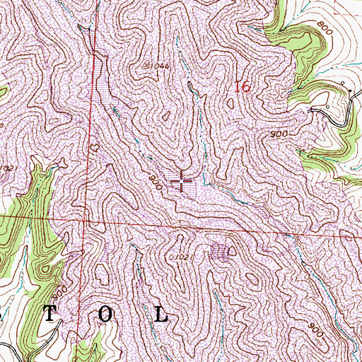 Topographic Map of Ohio Power Company Pond Mb-144, OH