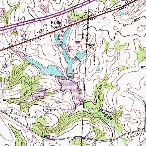Topographic Map of C M Luburgh Estate Pond Number 9717-005 Dam, OH