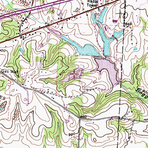 Topographic Map of C M Luburgh Estate Pond Number 9717-, OH