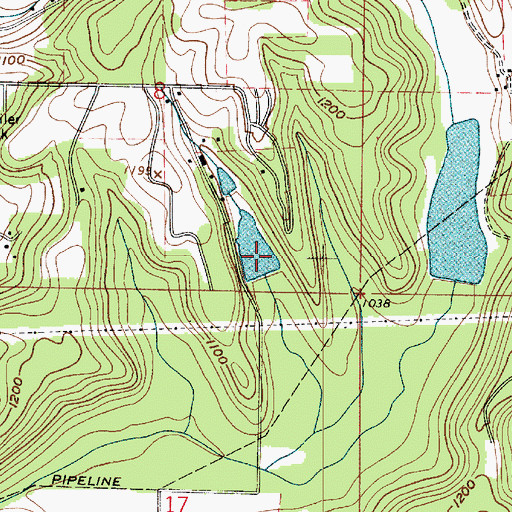 Topographic Map of Pride Valley Beach Club Dam, OH