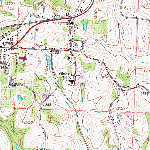 Topographic Map of Livezey Lake Dam, OH