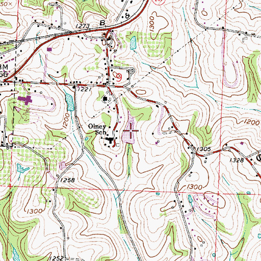 Topographic Map of Livezey Lake, OH