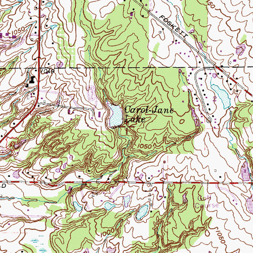 Topographic Map of Carol-Jane Lake Dam, OH