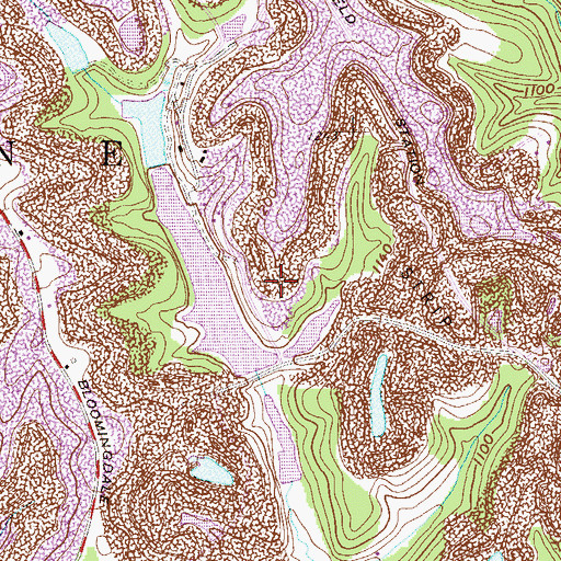 Topographic Map of Jefferson Sportsmens Lake Number Two, OH