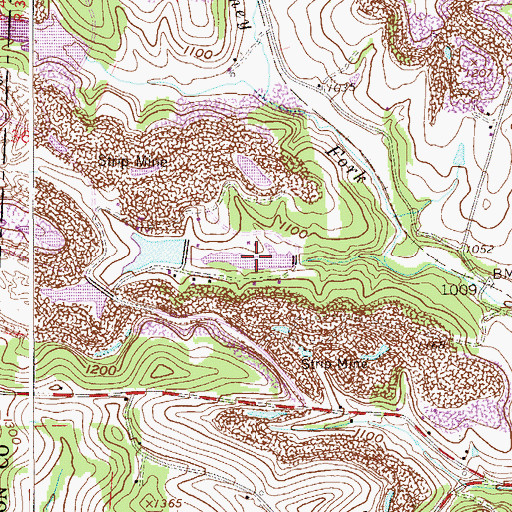 Topographic Map of Pine Valley Sportsmens Lake Number, OH