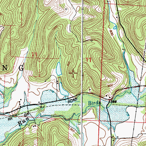 Topographic Map of Darrow Lake Dam, OH