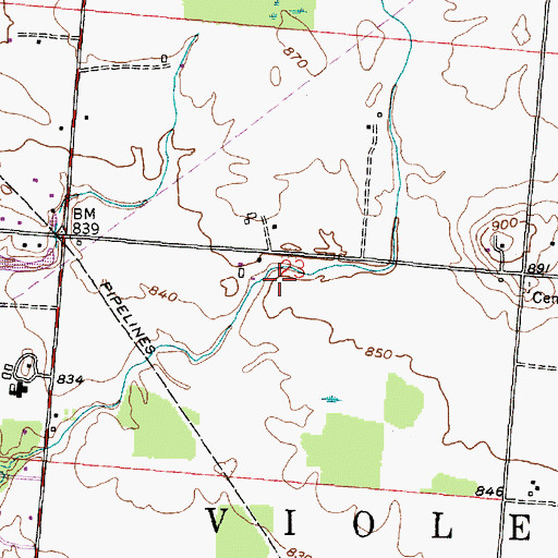 Topographic Map of Ohio Power Company Pond Mur-32 Dam, OH