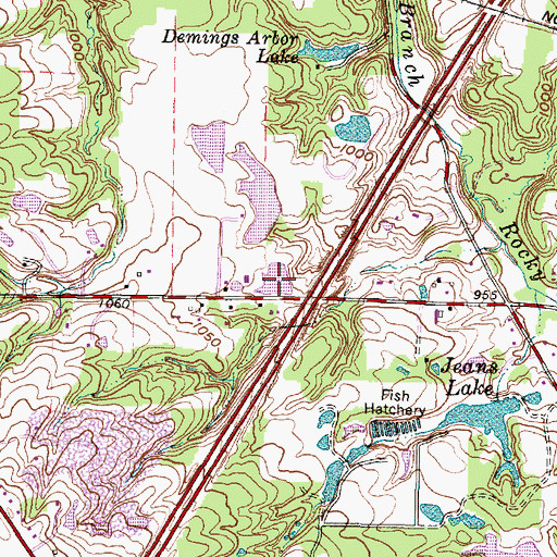 Topographic Map of Delta Land and Investment Company Reservoir, OH