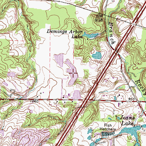 Topographic Map of Delta Land and Investment Company Reservoir, OH