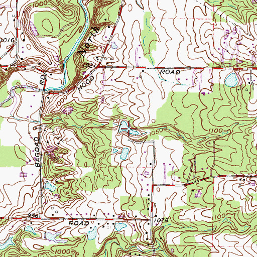 Topographic Map of Miranda Pond, OH