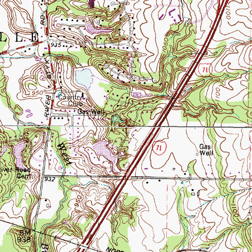 Topographic Map of Winding Trail Lake, OH