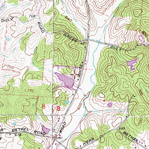 Topographic Map of Carter and Evans Lake Dam, OH