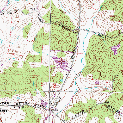 Topographic Map of Carter and Evans Lake, OH