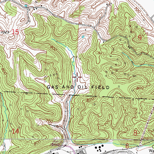 Topographic Map of Union Carbide Waste Retention Pond, OH