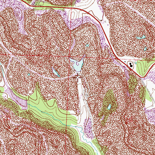 Topographic Map of Georgetown Upper Dam Number One, OH