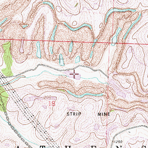 Topographic Map of Consolidation Coal Company Pond 0110-, OH