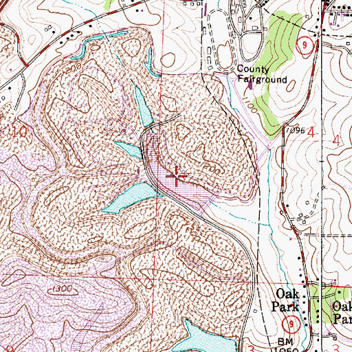 Topographic Map of Sally Buffalo Park Lake Number Two, OH