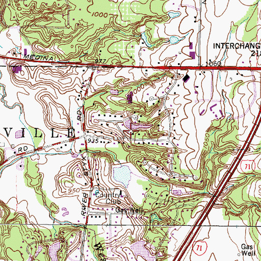 Topographic Map of Forest Lake Dam, OH