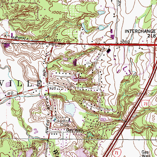 Topographic Map of Forest Lake, OH