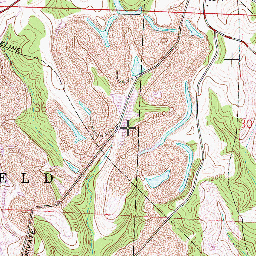 Topographic Map of Consolidation Coal Company Pond 0110-017 Dam, OH