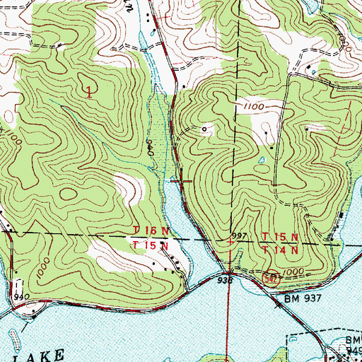Topographic Map of Elliott Run, OH