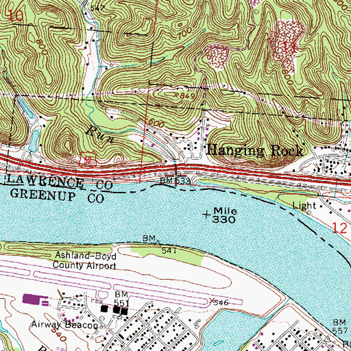 Topographic Map of Norman Run, OH