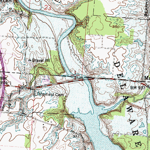 Topographic Map of Norton Run, OH