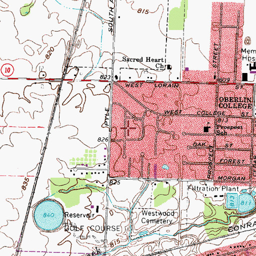 Topographic Map of Robin Park, OH
