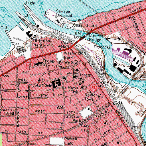 Topographic Map of Emmanuel Evangelical Church, OH