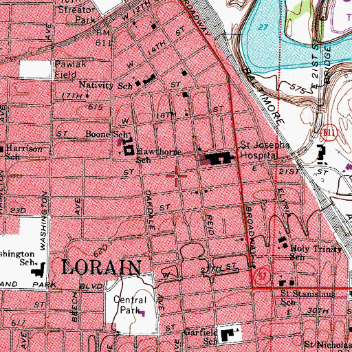 Topographic Map of Saint Matthews African Methodist Episcopal Church (historical), OH