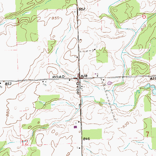Topographic Map of Hard Corners Methodist Church (historical), OH