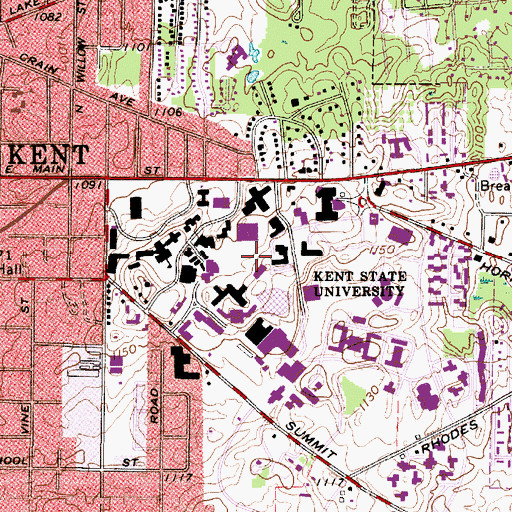 Topographic Map of May 4 Memorial, OH