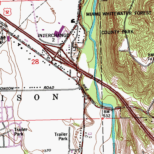 Topographic Map of Eighteenmile House, OH