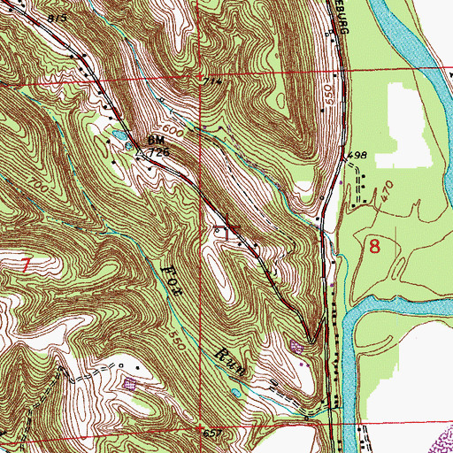 Topographic Map of Locust Grove School (historical), OH