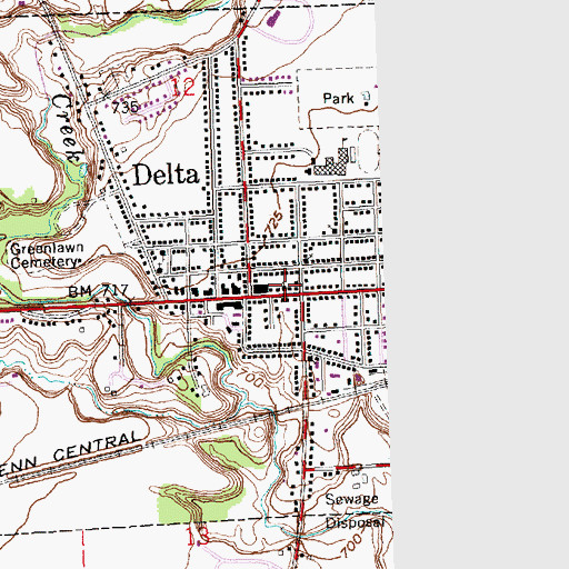 Topographic Map of Bible Baptist Church, OH