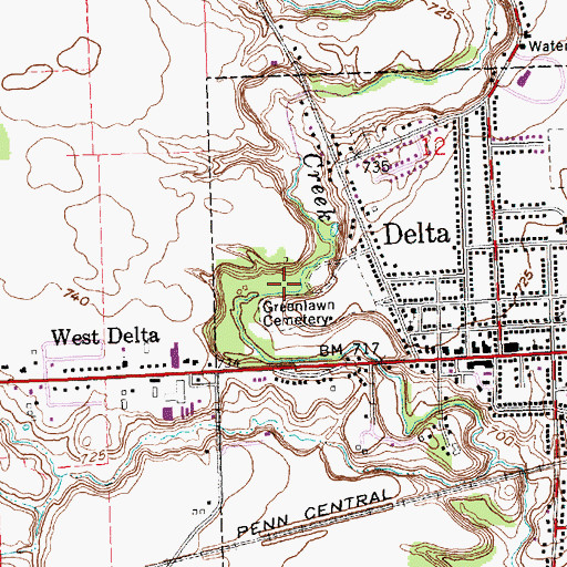 Topographic Map of Wildwood Park (historical), OH