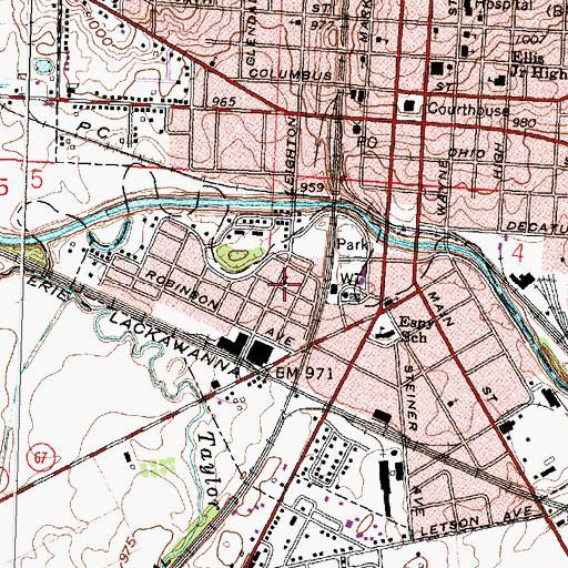 Topographic Map of Church of the Nazarene, OH